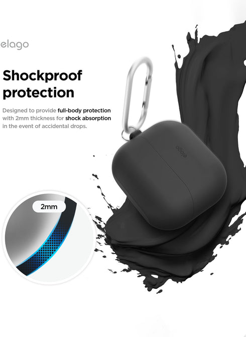 elago Samsung Galaxy Buds 3 / 3 PRO Case Silicone Hang with Carabiner